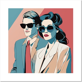 Trendy Duo Eyewear Fashionable Sunglass Squad Pop Art Deco Posters and Art